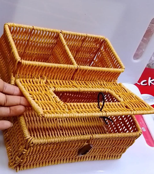 3 slots storage organizer with serviette holder