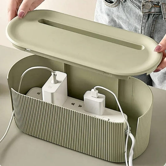 Keep your cables organized with cable storage box 