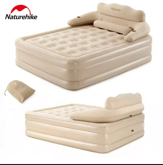 Inflatable bed with backrest 