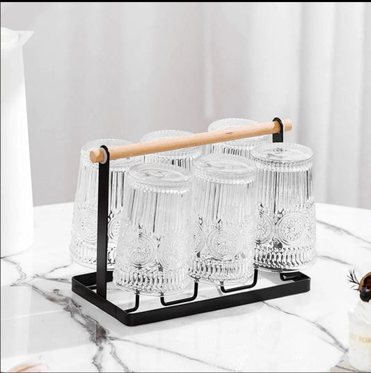 Luxury Iron cup/glass holder rack 