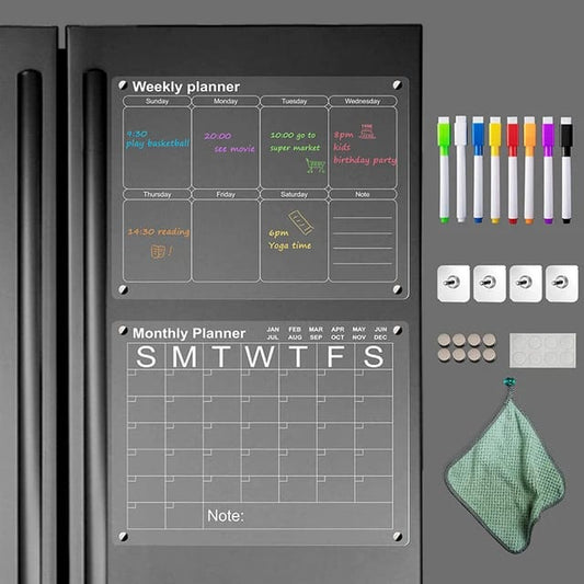 2pcs set magnetic Montly/ WEEKLY fridge planner