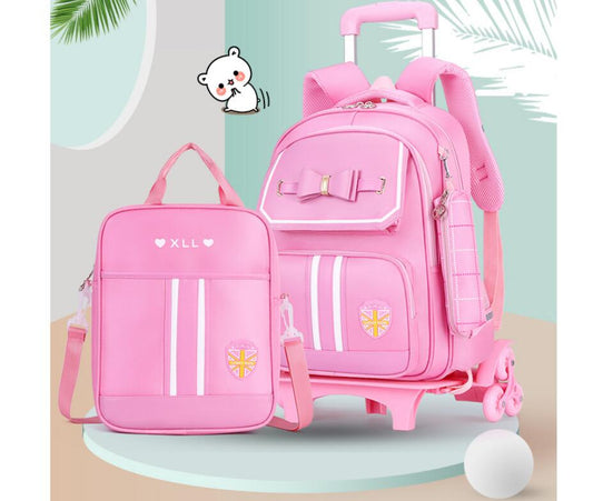 3 in 1 Student High capacity School bag Rolling(detachable)
