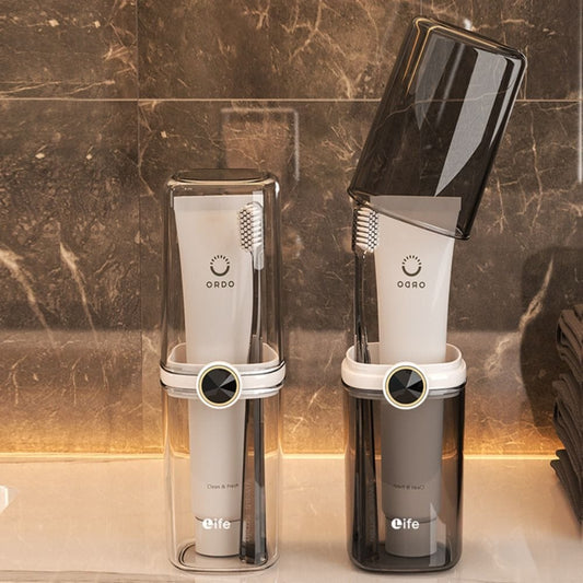 Portable toothbrush holder