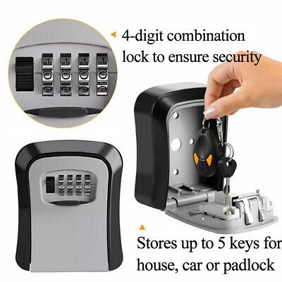 Wall-Mounted Key Lock Box Full Metallic