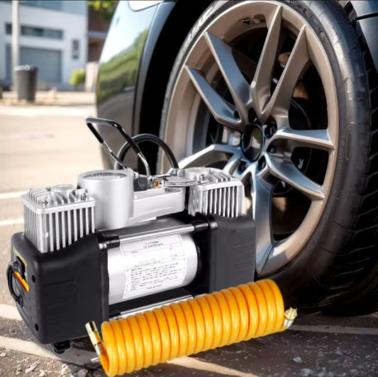 Air compressor tire inflator bicycle ball