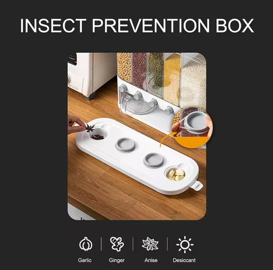 Acrylic Partitioned Rice/Cereal Dispenser