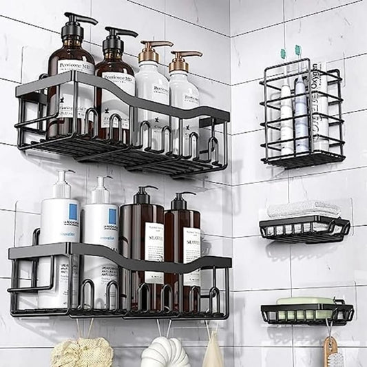 5pcs Set Shower Caddy Shelf/Bathroom Organizer