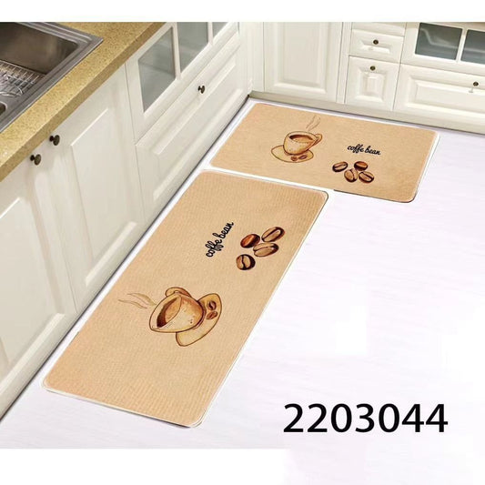 2pc Kitchen Mats with Rubber Bottom