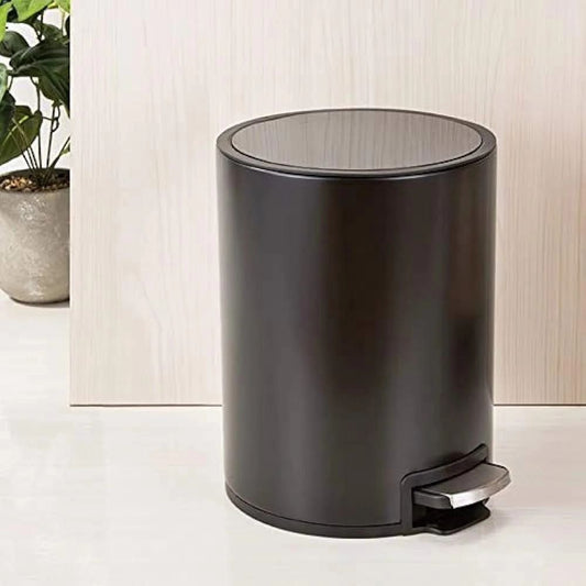 8 Litres Black Metallic Pedal Dustbin