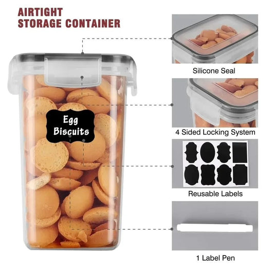 24pcs Bpa Free Airtight Plastic Containers