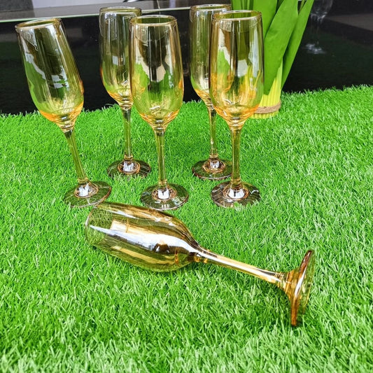 A Set of 6 Champagne Glasses