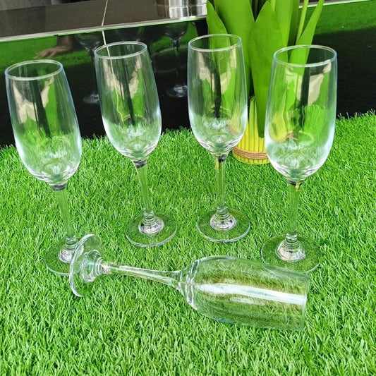 A Set of 6 Champagne Glasses