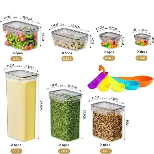 42pcs Bpa Free Airtight Plastic Containers