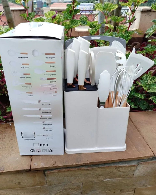 19pcs Silicone Cooking Spoon Set