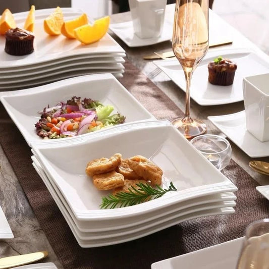 6pc Ceramic Soup Plates Set