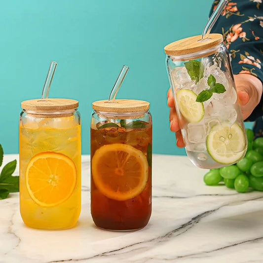 Round Transparent Borosilicate Drinking Glass Cup