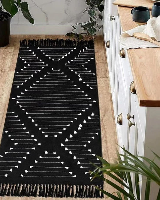 Bohemian Geometric Rugs with Tassles