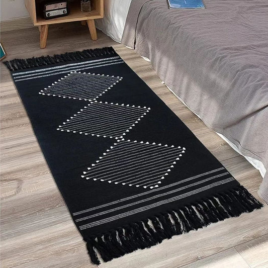Bohemian Geometric Rugs with Tassles