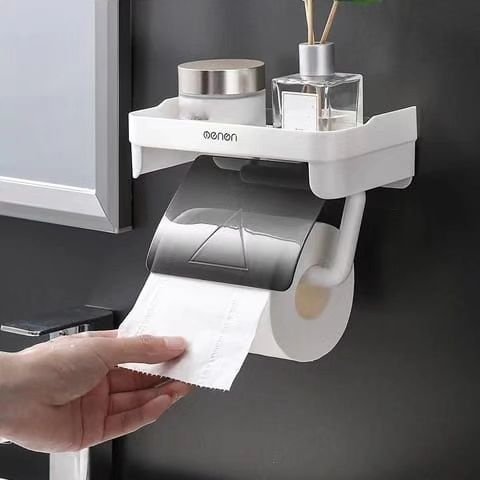 Wall Mounted Tissue Holder with Self-Adhesive Sticker