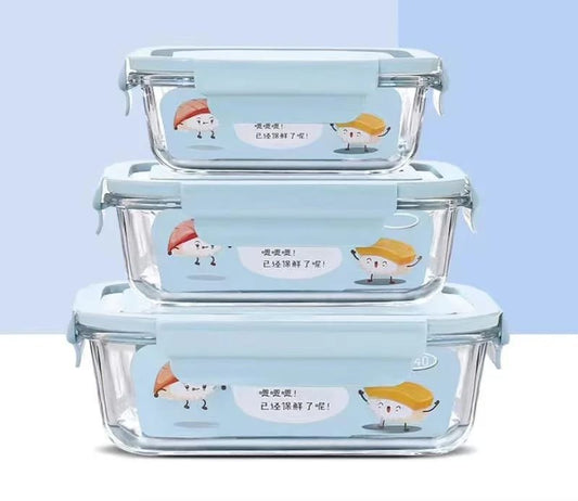 Glass snack/lunch box