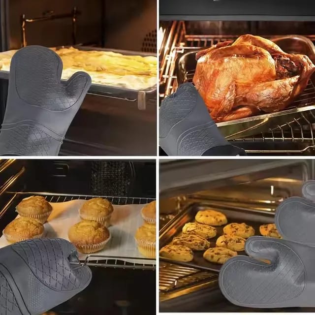 A pair of Silicone Oven gloves | - Elegant Households KE
