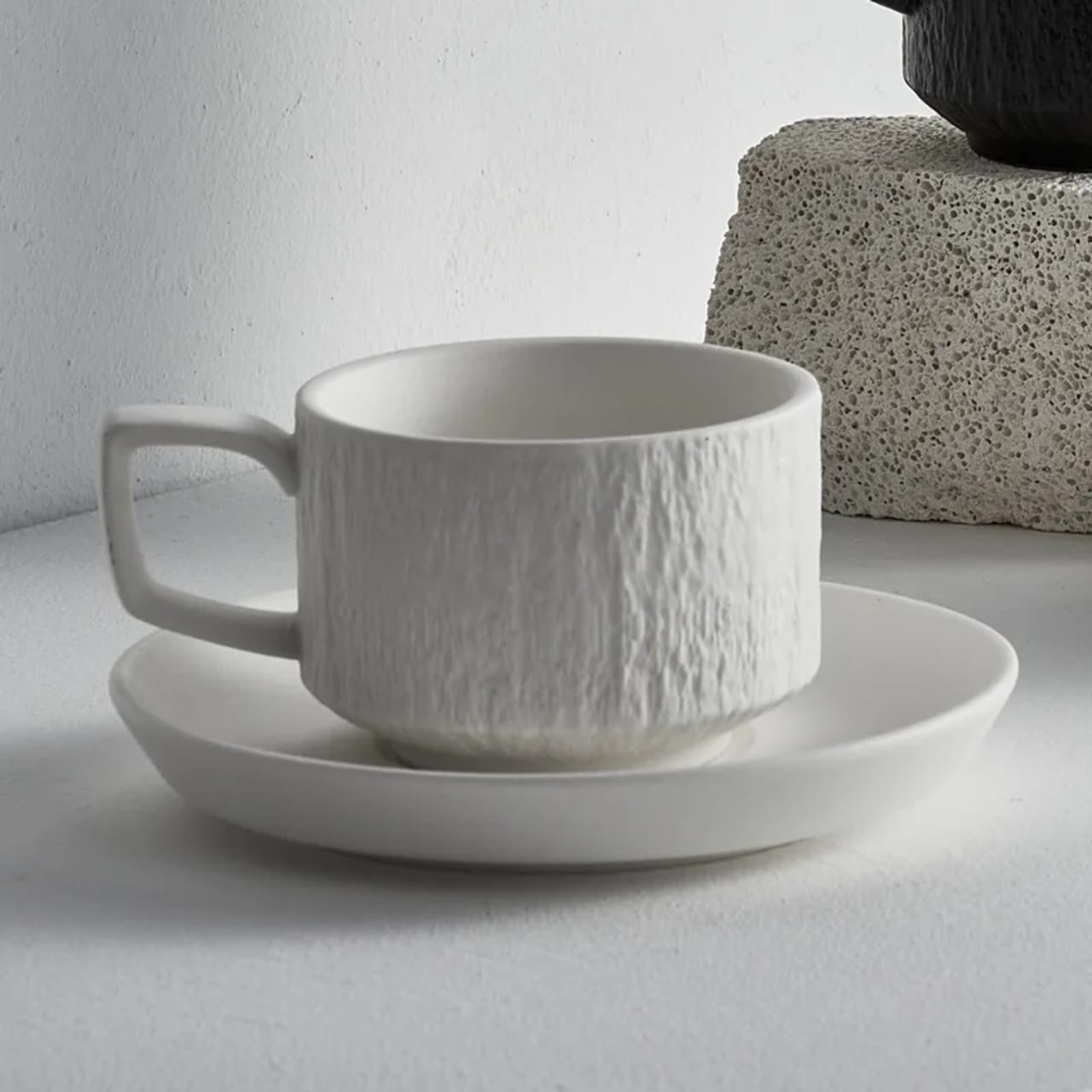 A set of 2 Cappuccino coffee cup set with saucers. | - Elegant Households KE