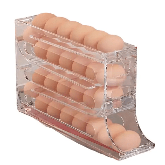 Acrylic 4 layer Rolling egg dispenser | - Elegant Households KE