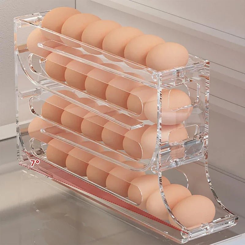 Acrylic 4 layer Rolling egg dispenser | - Elegant Households KE