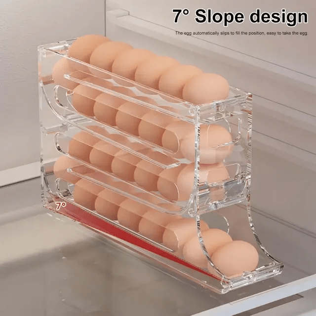Acrylic 4 layer Rolling egg dispenser | - Elegant Households KE