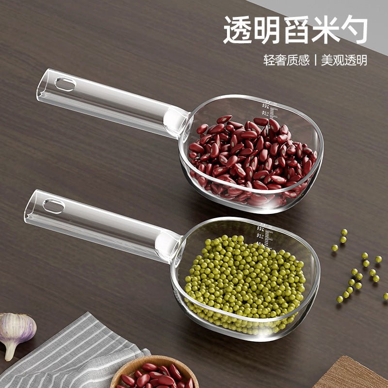 *Acrylic scoop with a long handle and clearly marked | - Elegant Households KE