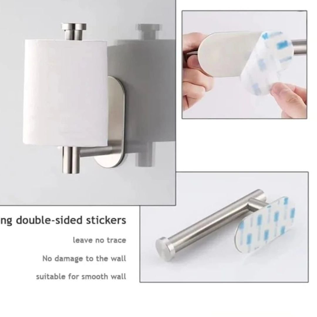 Adhesive Toilet Roll Paper Holder | - Elegant Households KE