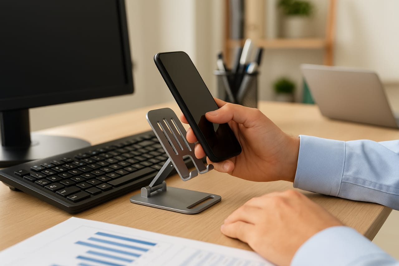 Adjustable Desktop Phone Holder | - Elegant Households KE