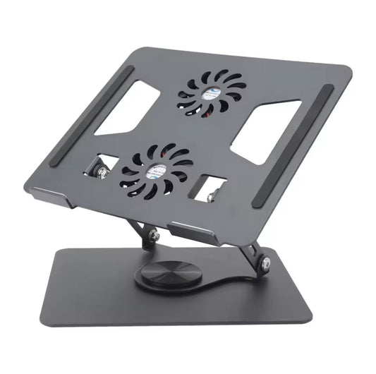 Adjustable Laptop Stand with Dual Cooling Fans | - Elegant Households KE