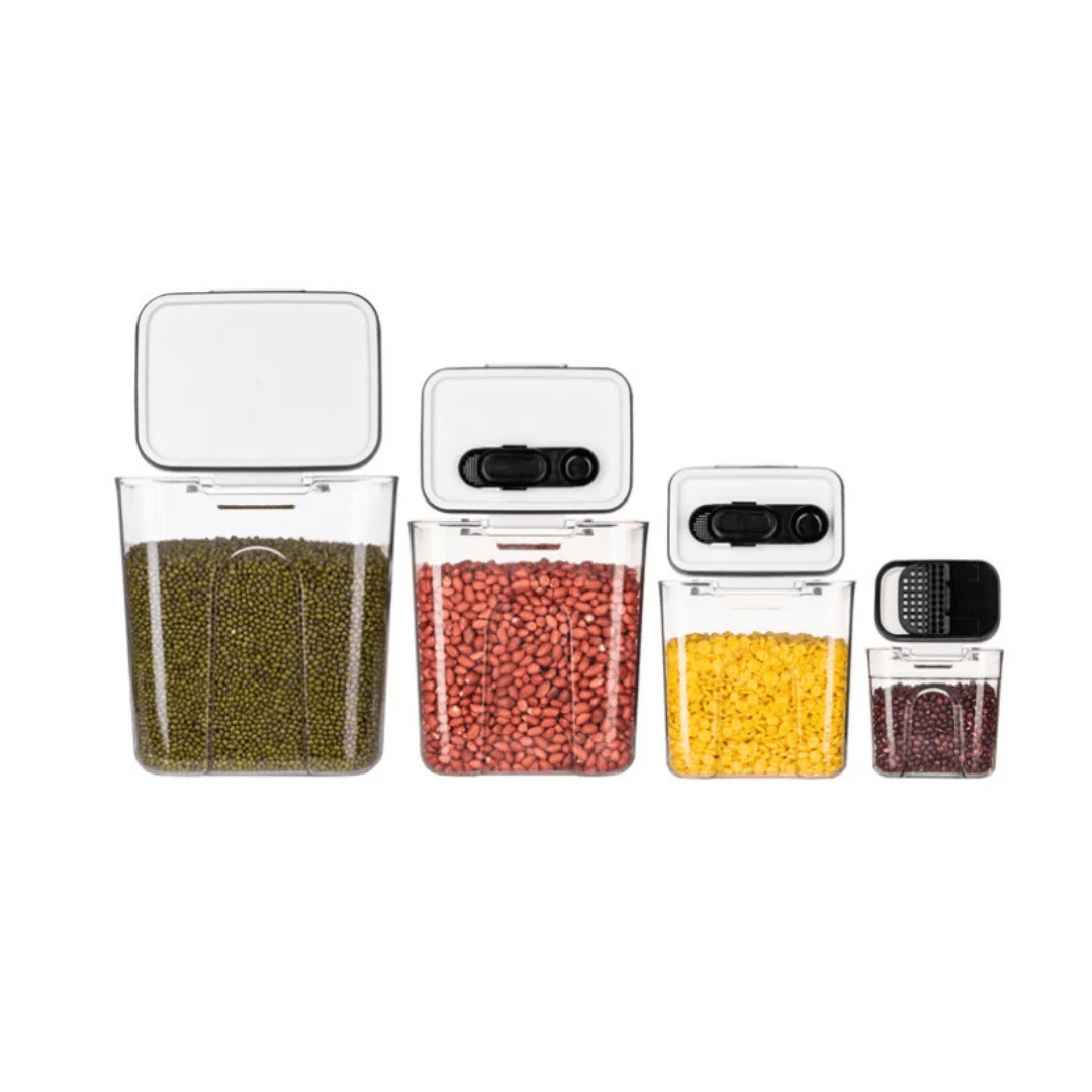 Airtight Food Storage Containers Set (4 Pcs) – Stackable, Spill-Proof ...