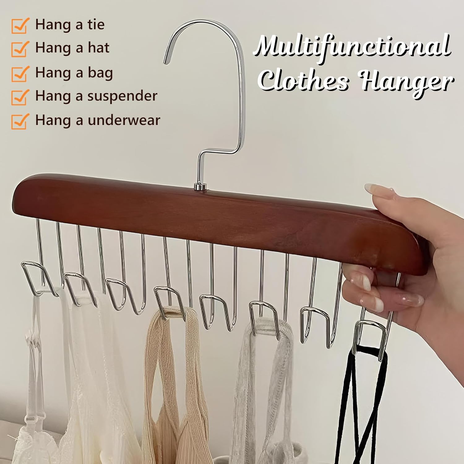 All in One Hanger for Bras,Tops, Camisoles, Scarfs Or Belts | - Elegant Households KE