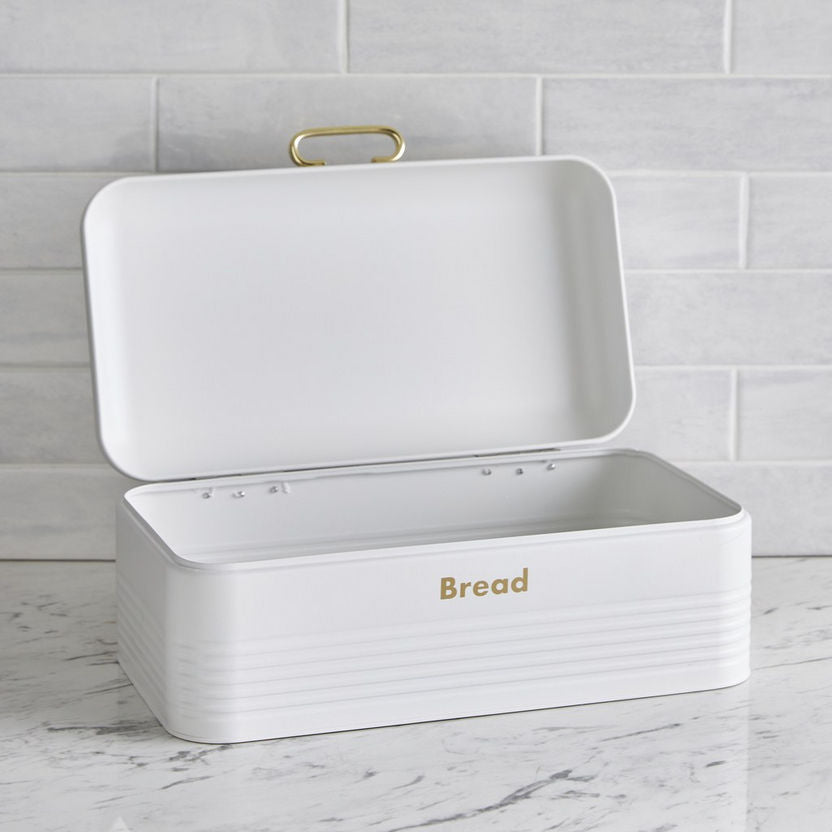 Alloy Bread Bin with Three Canister Set | - Elegant Households KE