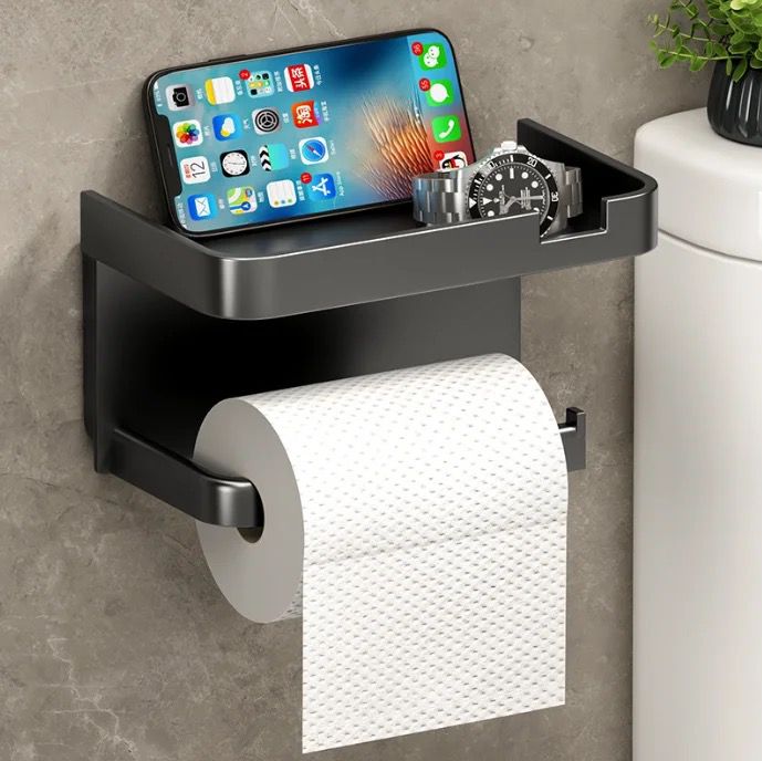 Aluminium toilet paper holder | - Elegant Households KE