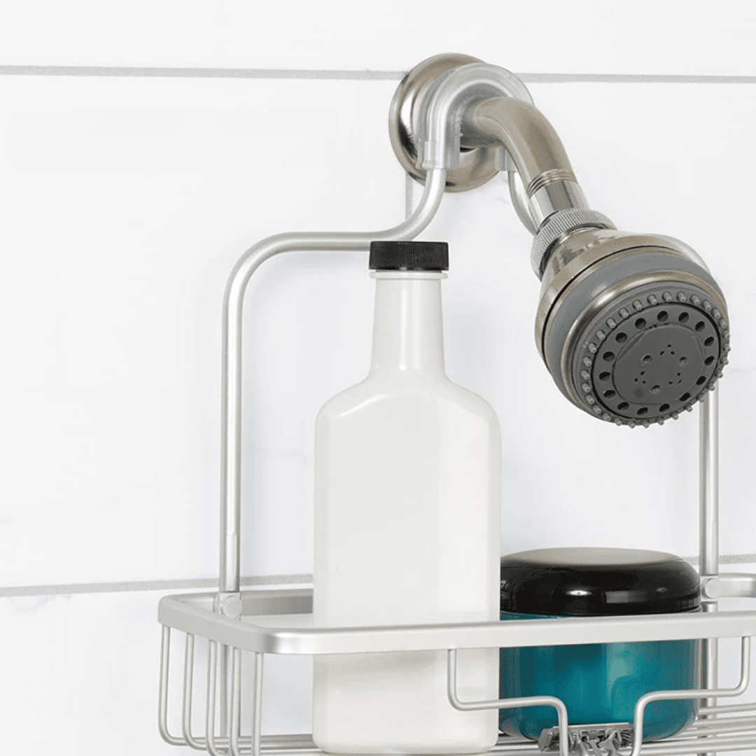 Aluminium Wall Hanging Shower Caddy with Shelves | - Elegant Households KE