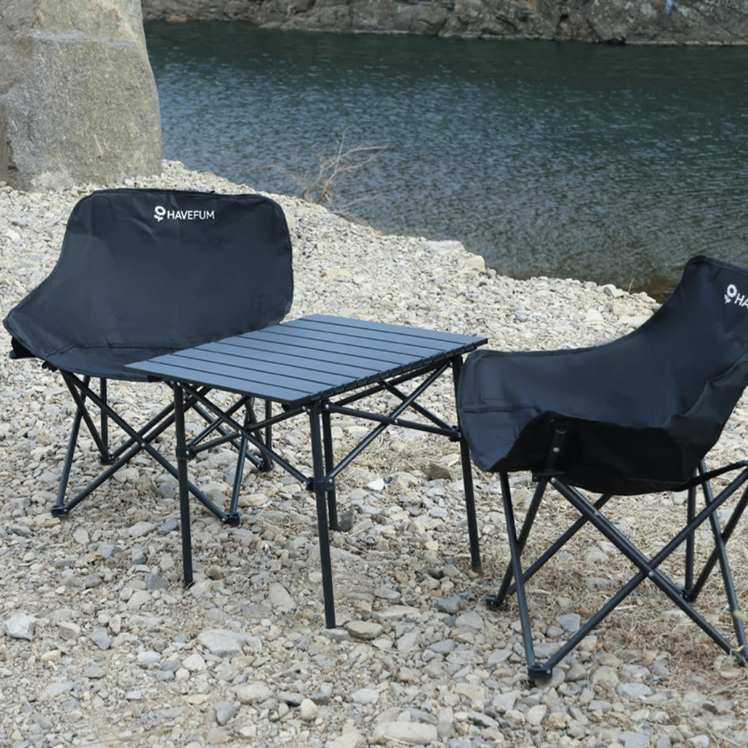 Aluminum Outdoor Camping Table Foldable Lightweight Design | - Elegant Households KE
