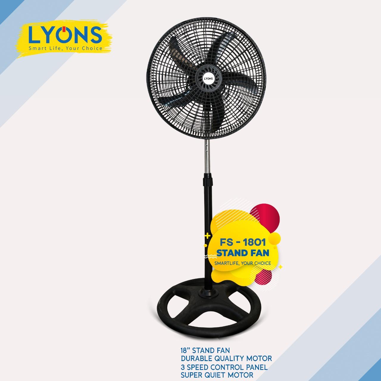 Alyionz standing fan @ 18 inch | - Elegant Households KE