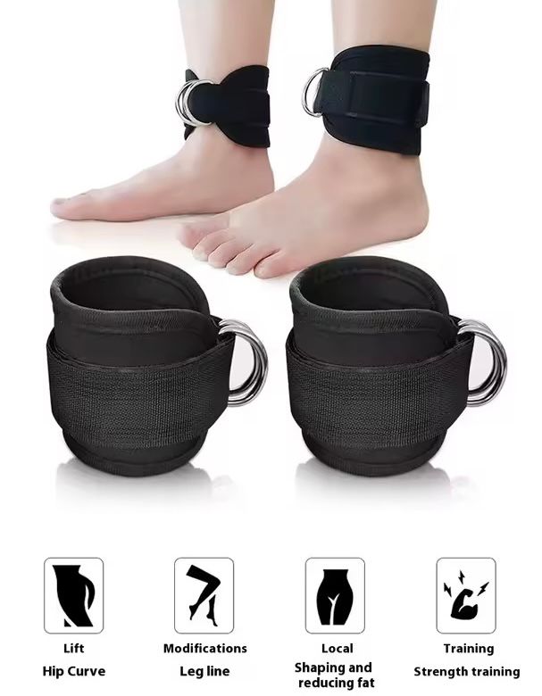 Ankle Straps for Cable Machines, Adjustable Padded Cuffs 2 Pack | - Elegant Households KE