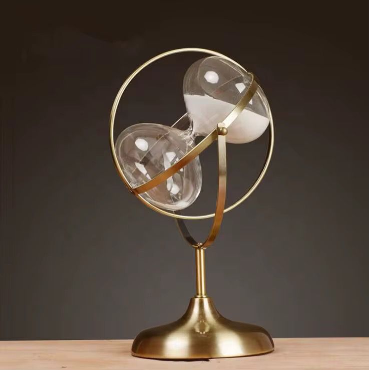 Antique Brass Hourglass Sandtimer | - Elegant Households KE
