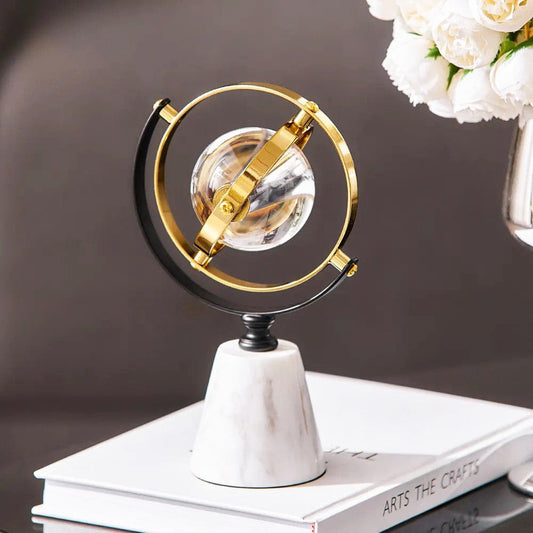 Astro Globe Abstract Decor – Modern Crystal Orb Sculpture | - Elegant Households KE