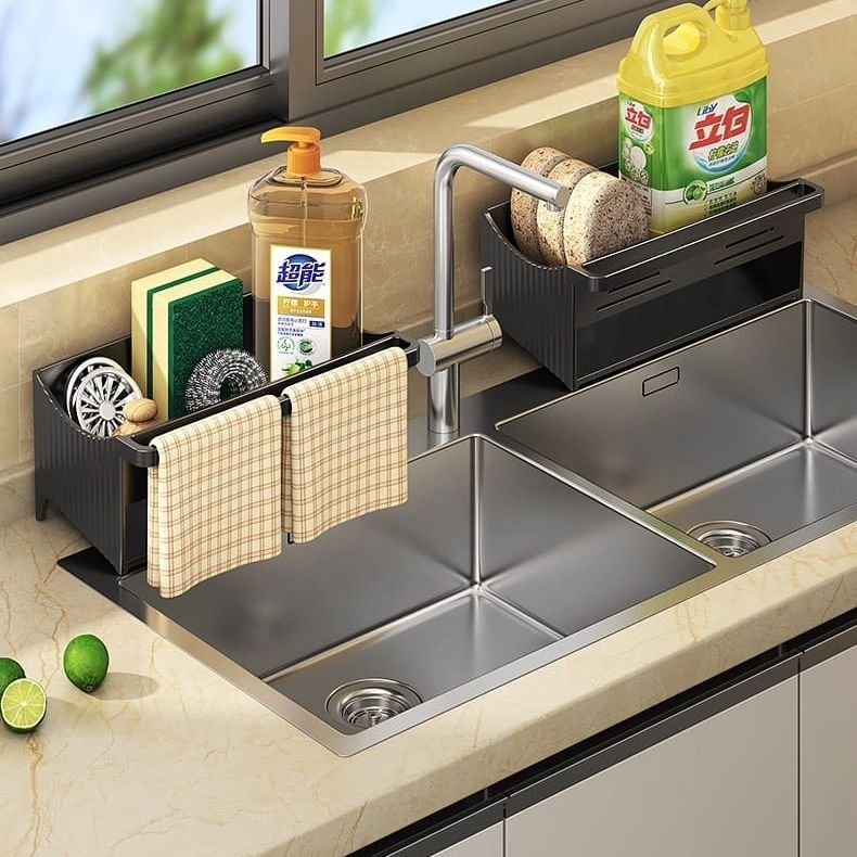 Automatic Drainage Sink Storage Rack | - Elegant Households KE
