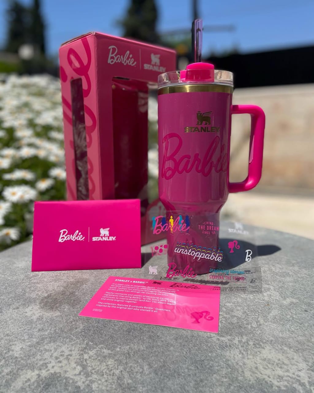 Barbie Stanley Edition – 1.2L Stainless Steel Vacuum - Insulated Mug with Handle and Straw Lid | - Elegant Households KE