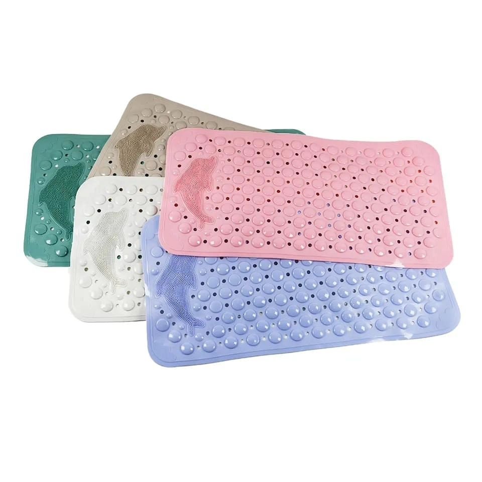 Bathroom Anti Slip Mat with Dolphin Lazy Scrubber | - Elegant Households KE