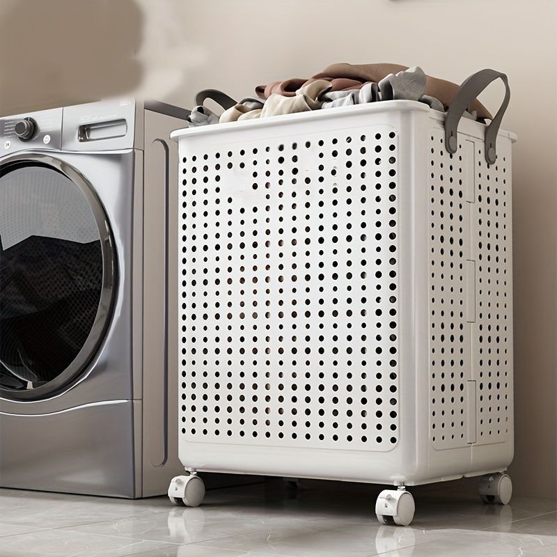 Big Foldable Eco - Friendly Laundry storage basket with wheels  | - Elegant Households KE