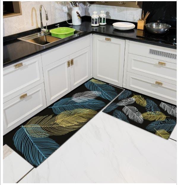Big size 2pc kitchen mats with rubber bottom | - Elegant Households KE