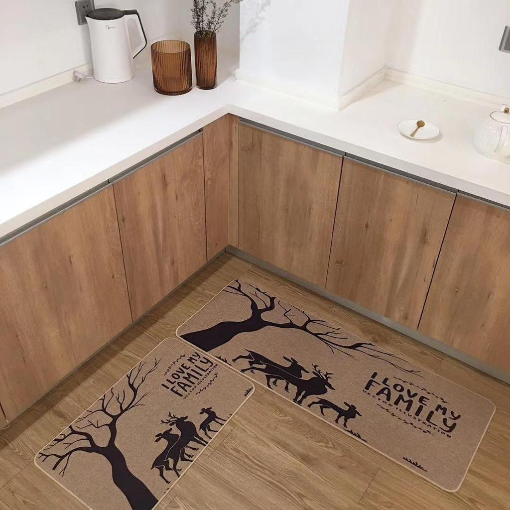 Big size 2pc kitchen mats with rubber bottom | - Elegant Households KE
