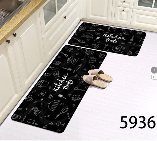 Big size 2pc kitchen mats with rubber bottom | - Elegant Households KE